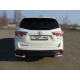 Защита заднего бампера уголки 60 мм ТСС для Toyota Highlander 2014-2016