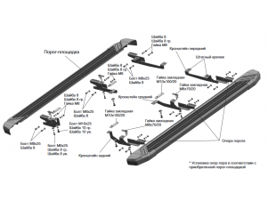 Пороги на автомобиль "Black" Rival для Haval Jolion 2021-н.в., 180 см, 2 шт., алюминий №F180ALB.9404.1