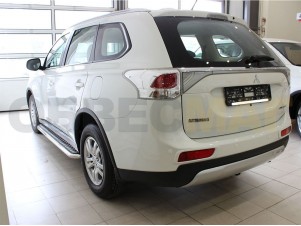 Пороги с площадкой алюминиевый лист 43 мм для Mitsubishi Outlander № MSA2012_2
